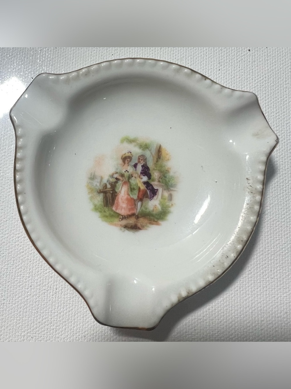 VTG Haviland Porcelain Ashtray Backstamp Marking with Red Numbering